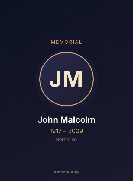 Memorial portrait of John Malcolm