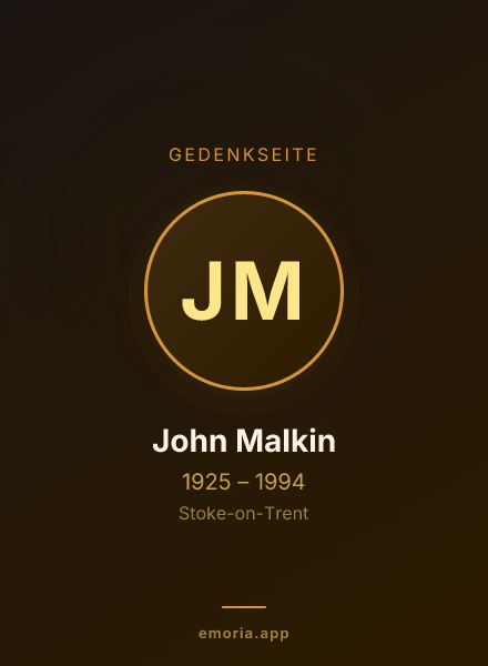 Gedenkportrait von John Malkin
