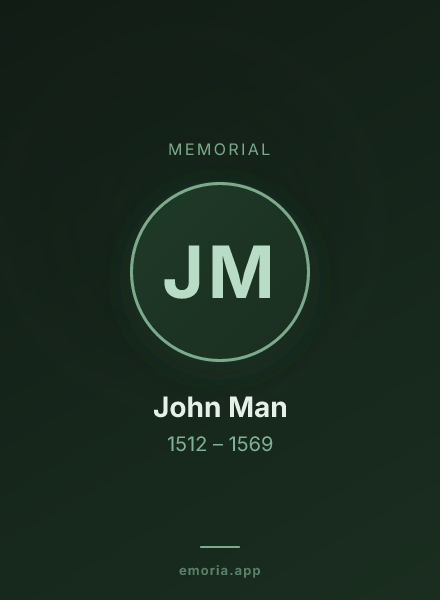 Memorial portrait of John Man