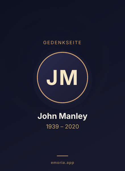Gedenkportrait von John Manley