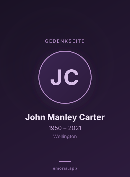 Gedenkportrait von John Manley Carter