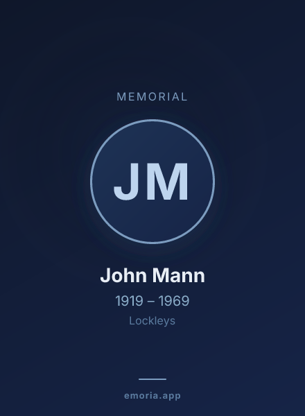 Memorial portrait of John Mann