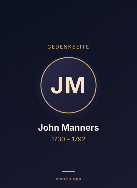 Gedenkportrait von John Manners