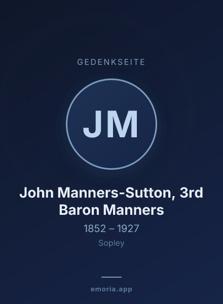 Gedenkportrait von John Manners-Sutton, 3rd Baron Manners
