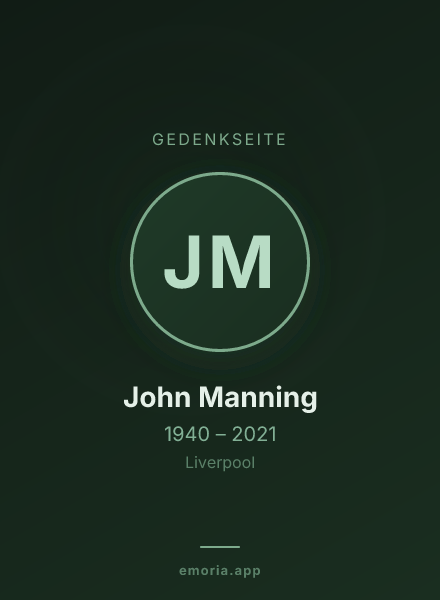 Gedenkportrait von John Manning