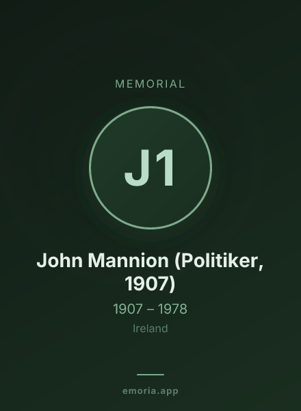 Memorial portrait of John Mannion (Politiker, 1907)