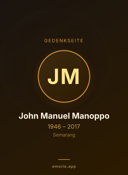 Gedenkportrait von John Manuel Manoppo