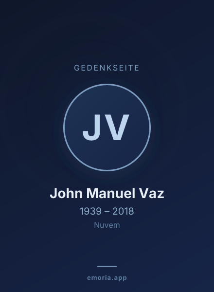 Gedenkportrait von John Manuel Vaz
