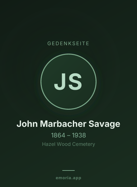 Gedenkportrait von John Marbacher Savage