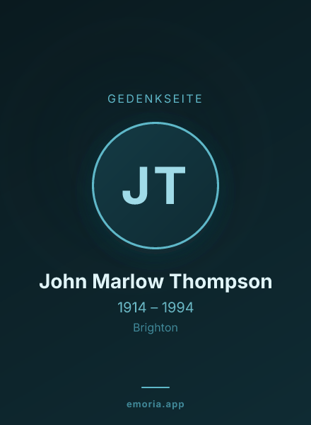 Gedenkportrait von John Marlow Thompson