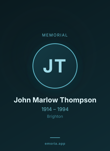 Memorial portrait of John Marlow Thompson