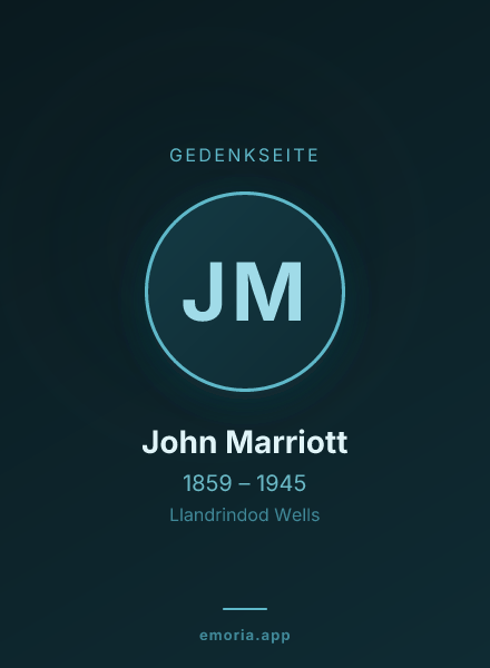Gedenkportrait von John Marriott