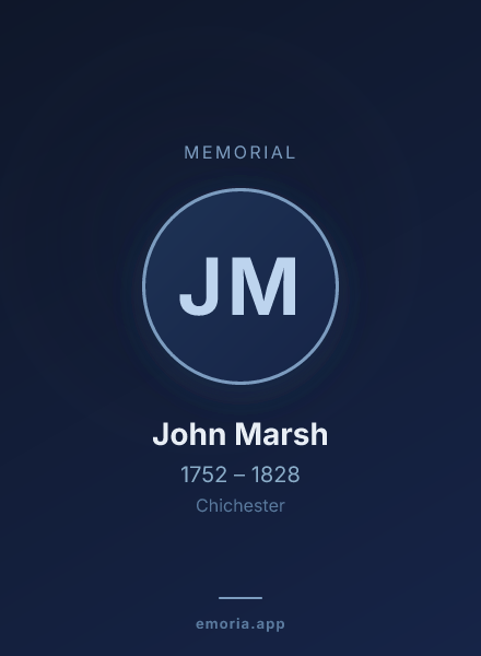 Memorial portrait of John Marsh