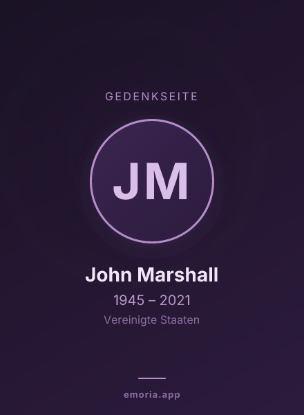 Gedenkportrait von John Marshall