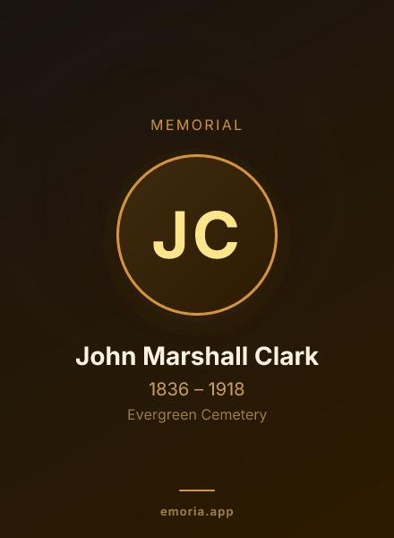 Memorial portrait of John Marshall Clark