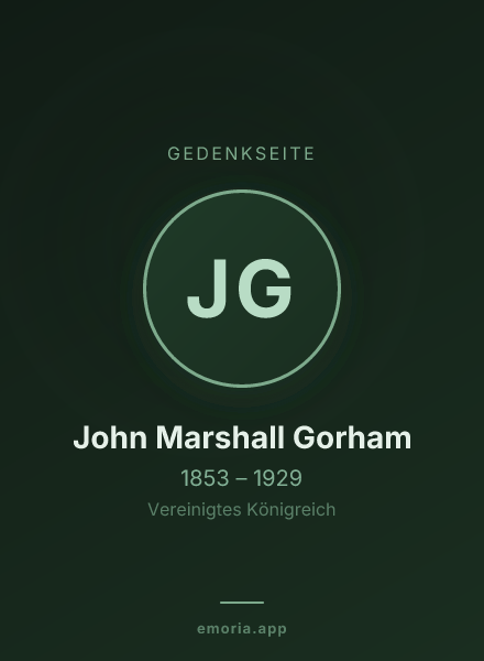 Gedenkportrait von John Marshall Gorham