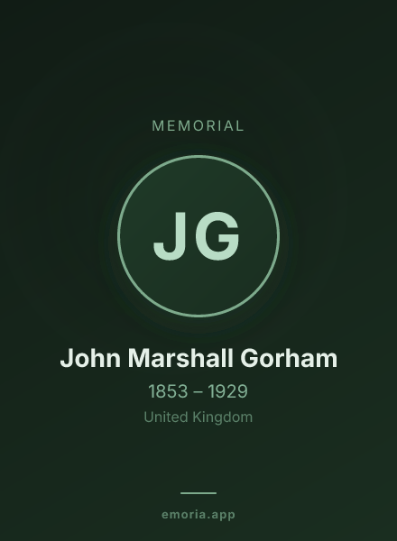 Memorial portrait of John Marshall Gorham