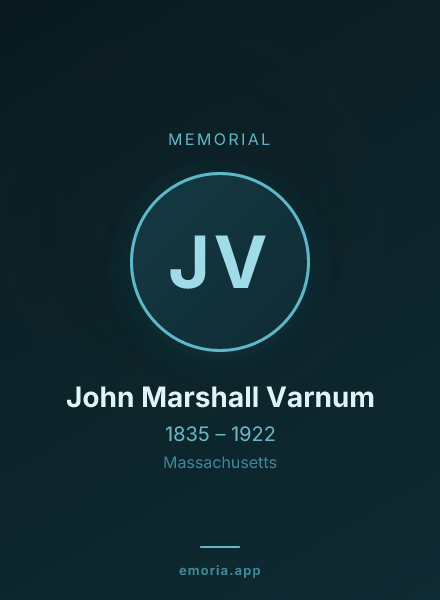 Memorial portrait of John Marshall Varnum