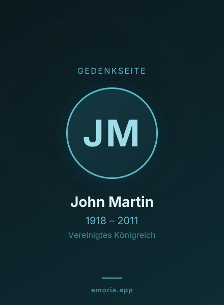 Gedenkportrait von John Martin