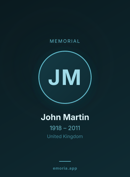 Memorial portrait of John Martin
