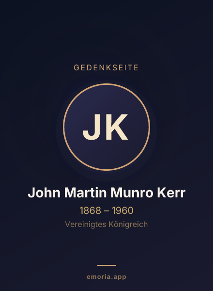 Gedenkportrait von John Martin Munro Kerr