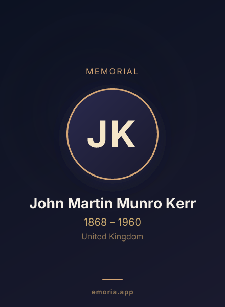 Memorial portrait of John Martin Munro Kerr