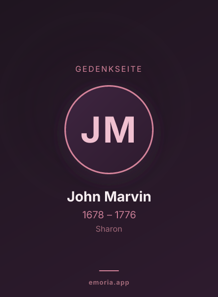 Gedenkportrait von John Marvin