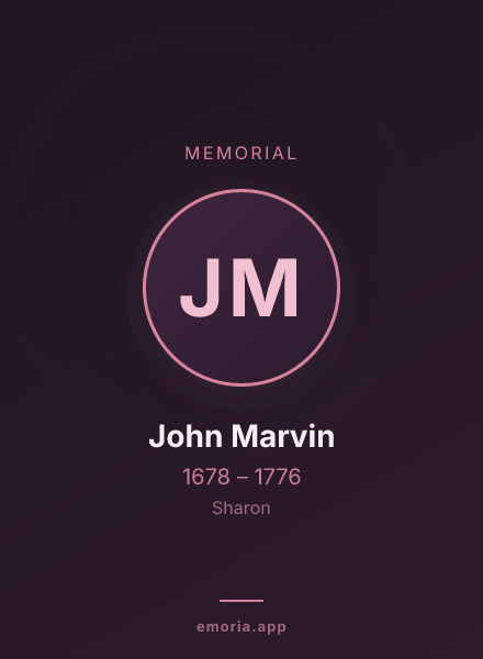 Memorial portrait of John Marvin