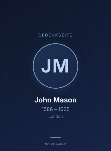 Gedenkportrait von John Mason