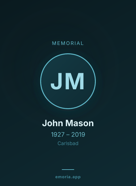 Memorial portrait of John Mason