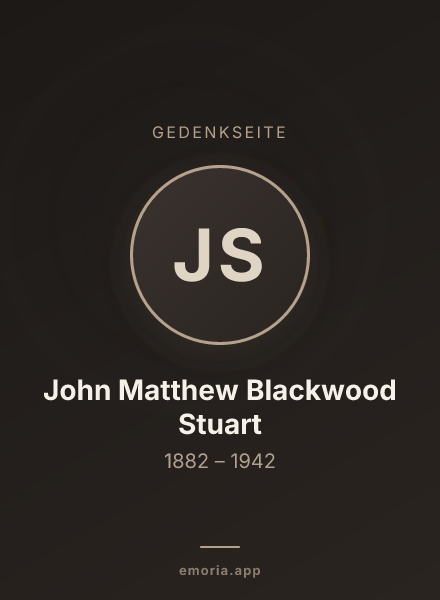 Gedenkportrait von John Matthew Blackwood Stuart