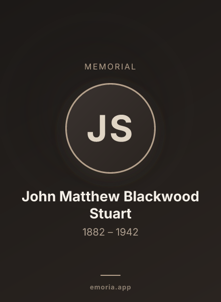 Memorial portrait of John Matthew Blackwood Stuart