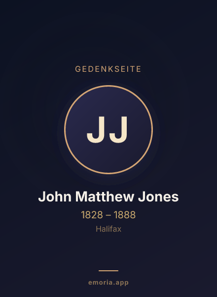 Gedenkportrait von John Matthew Jones