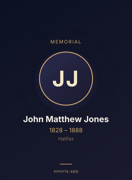 Memorial portrait of John Matthew Jones