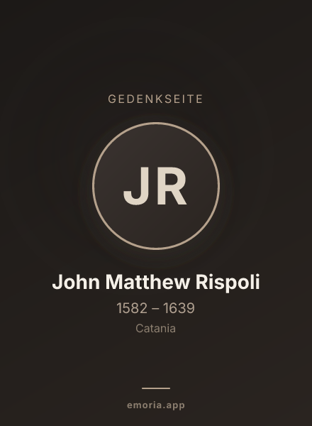 Gedenkportrait von John Matthew Rispoli