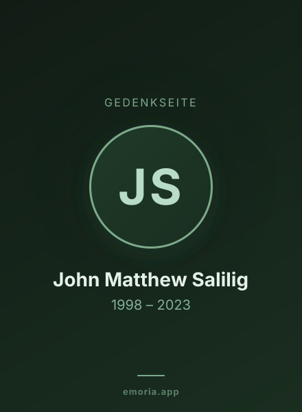 Gedenkportrait von John Matthew Salilig