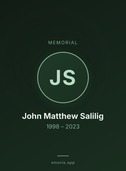 Memorial portrait of John Matthew Salilig