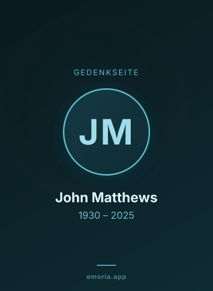 Gedenkportrait von John Matthews