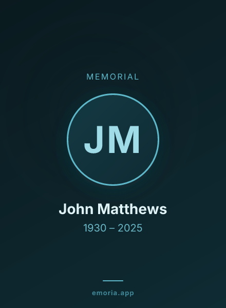 Memorial portrait of John Matthews