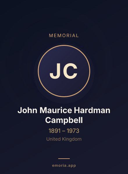 Memorial portrait of John Maurice Hardman Campbell