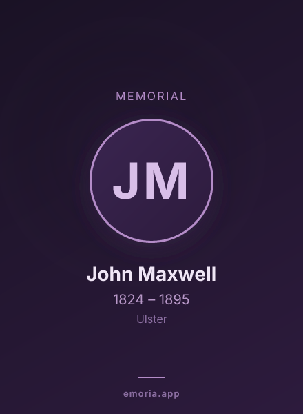 Memorial portrait of John Maxwell