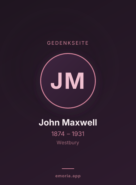 Gedenkportrait von John Maxwell