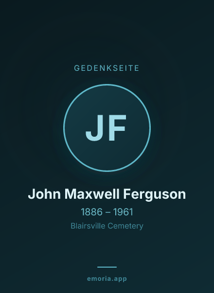Gedenkportrait von John Maxwell Ferguson