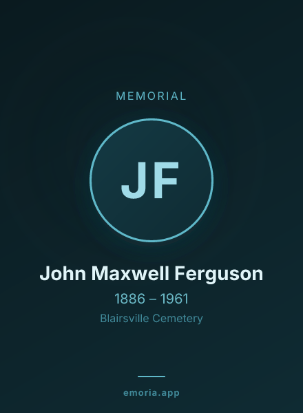Memorial portrait of John Maxwell Ferguson