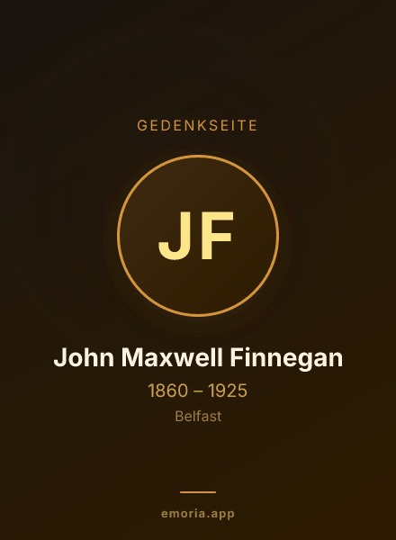 Gedenkportrait von John Maxwell Finnegan