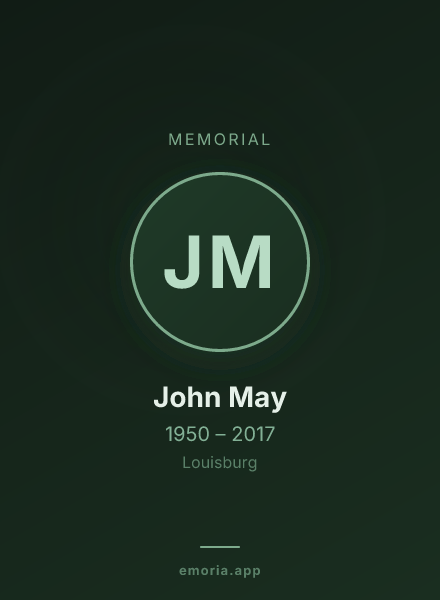 Memorial portrait of John May