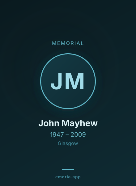 Memorial portrait of John Mayhew
