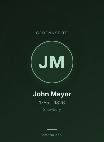 Gedenkportrait von John Mayor