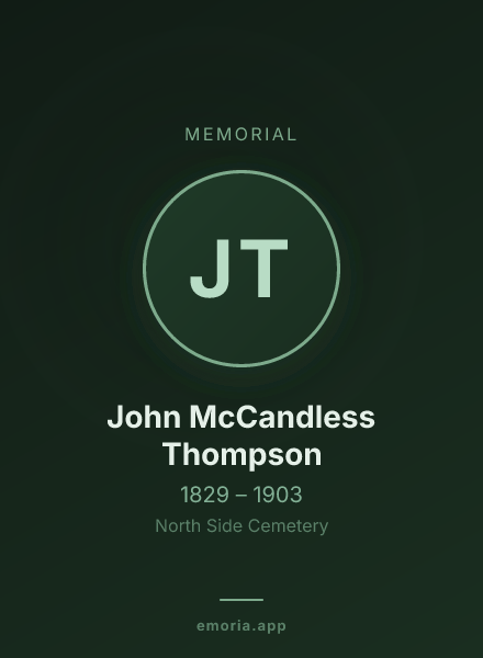 Memorial portrait of John McCandless Thompson