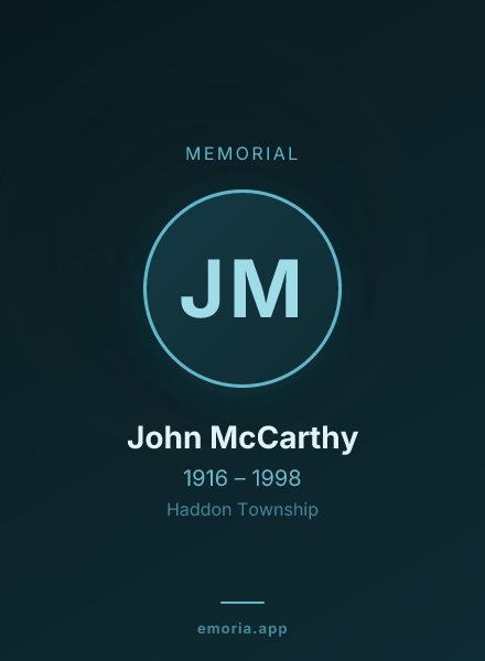 Memorial portrait of John McCarthy